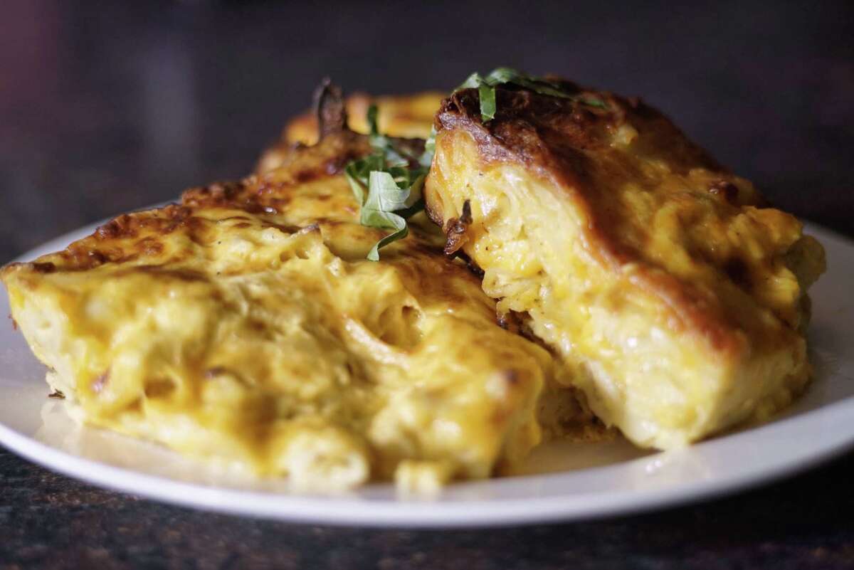 A view of macaroni and cheese at Allie B's Cozy Kitchen on Tuesday, June 11, 2019, in Albany, N.Y. (Paul Buckowski/Times Union)