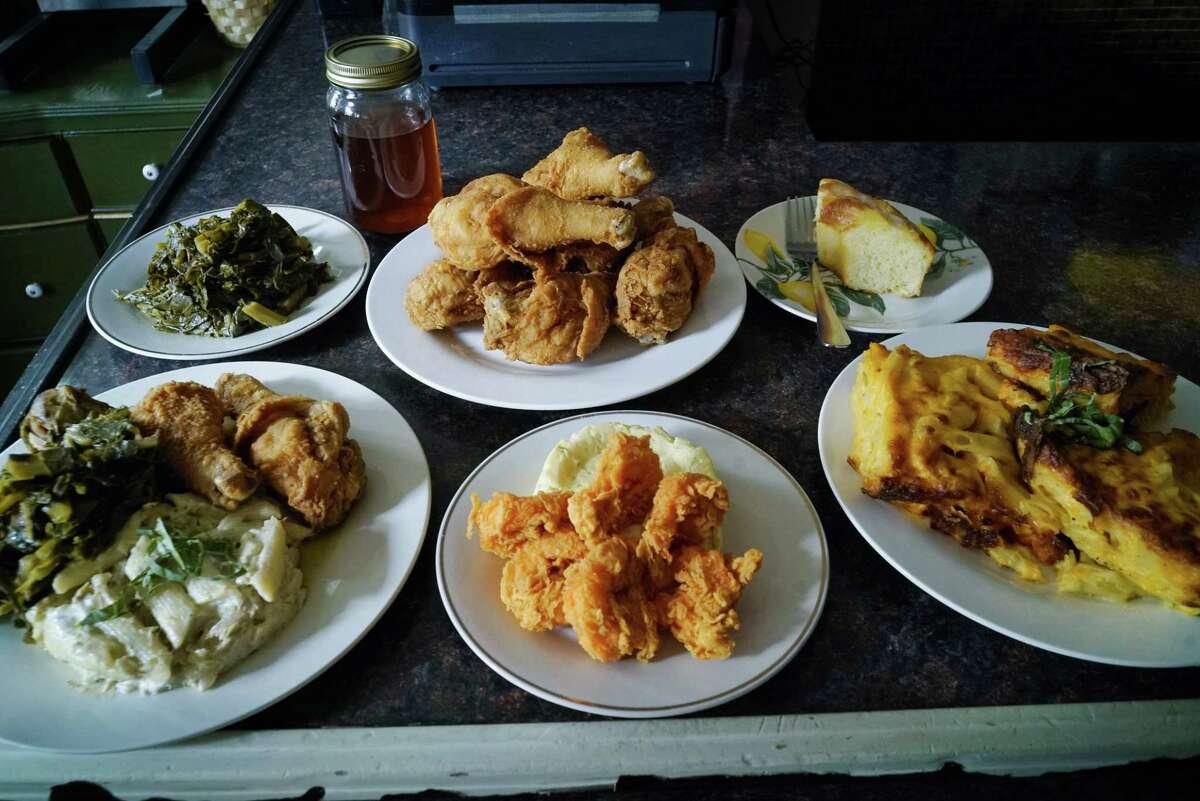 A view of plates of food at Allie B's Cozy Kitchen on Tuesday, June 11, 2019, in Albany, N.Y. (Paul Buckowski/Times Union)