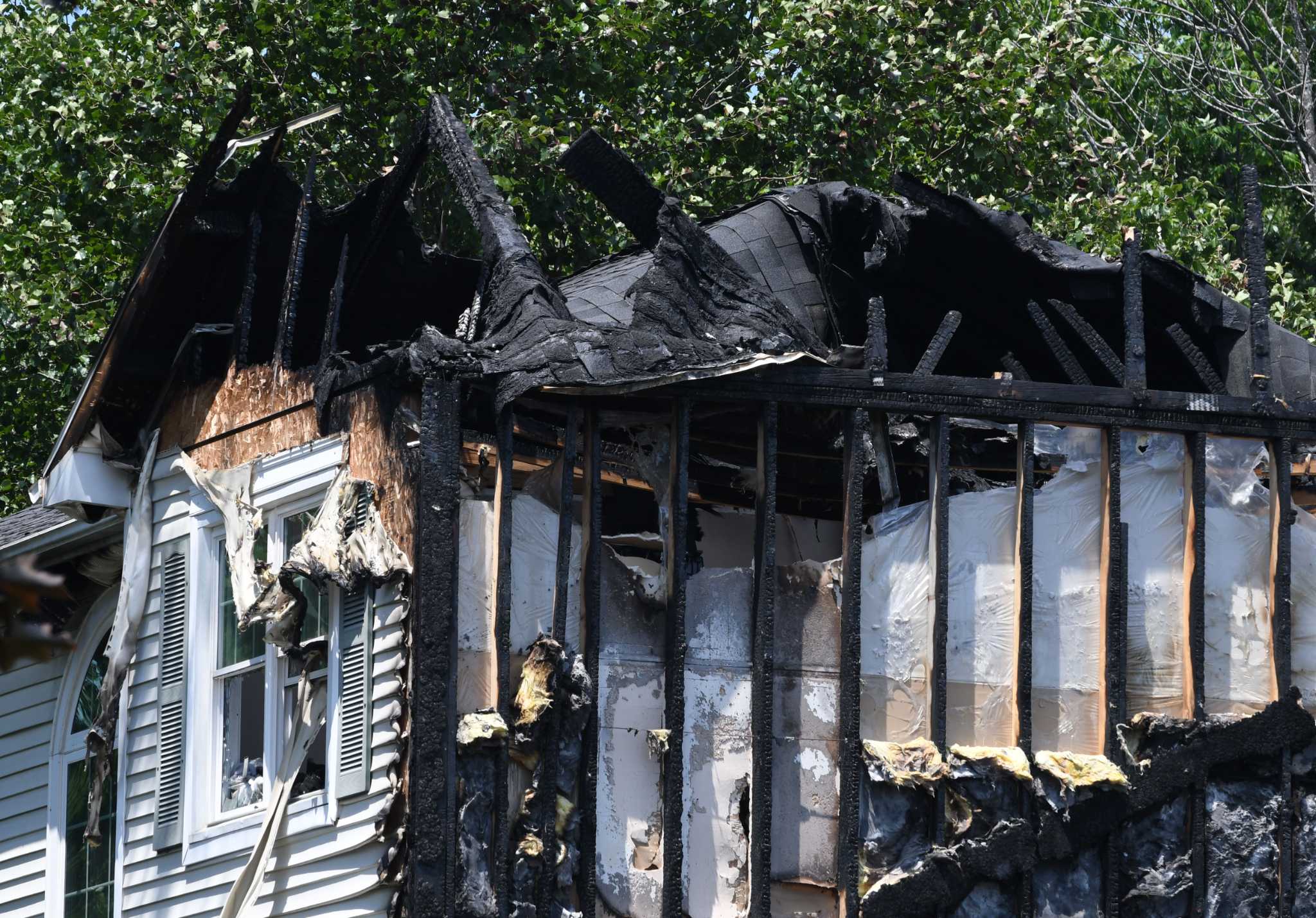 Did fireworks burn home in Colonie?