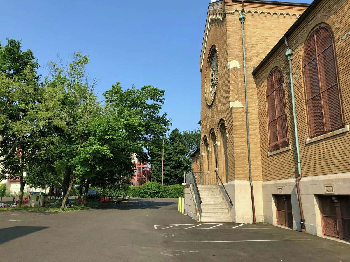 The parking lot behind Holy Name of Jesus Roman Catholic Church at 325 Washington Blvd. will have 10 to 25 spots for Boxcar app users once approved by the Transportation, Traffic and Parking Bureau.