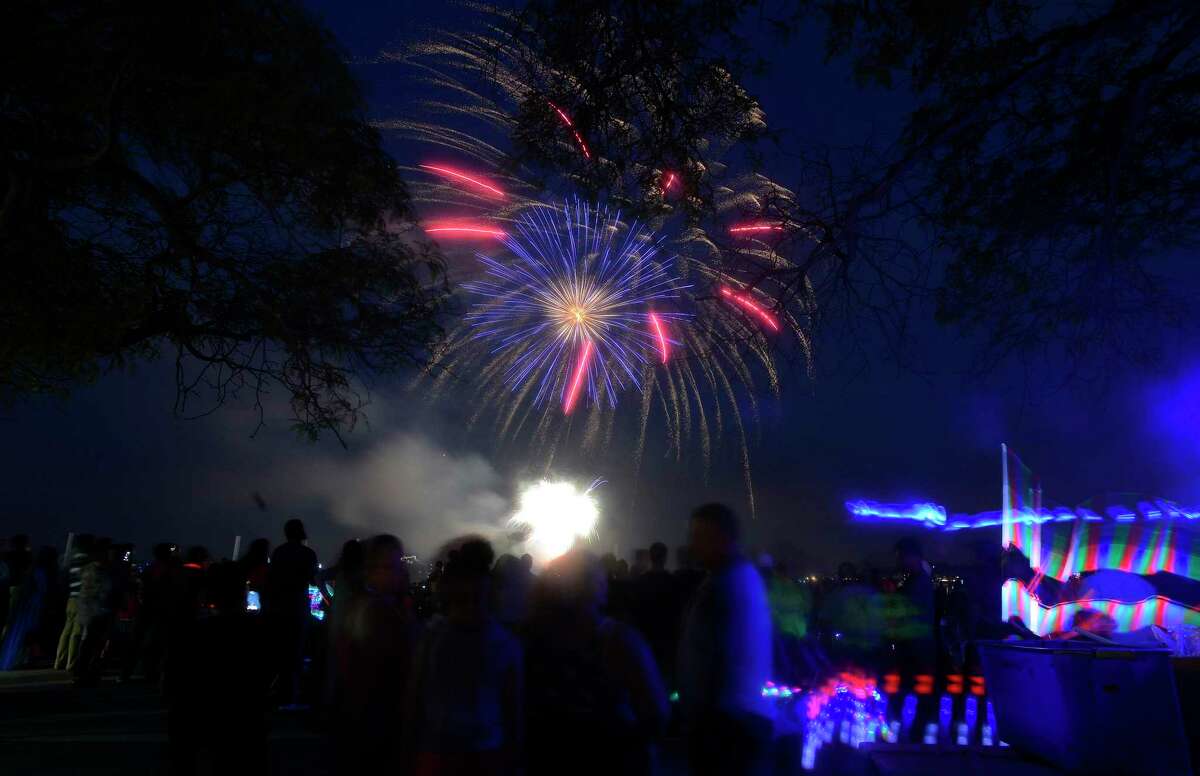 FILE PHOTO: A fireworks spectacular lights up the skies over Cummings Park and Beach on Thursday, June 30, 2017 in Stamford, Connecticut.
