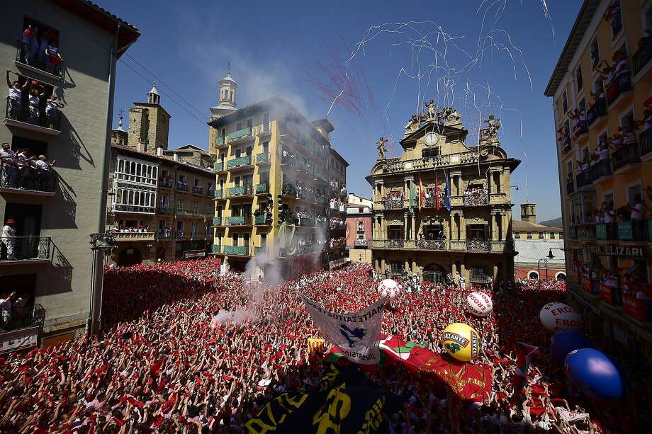 Running of the bulls festival opens in Pamplona in northern Spain - SFGate