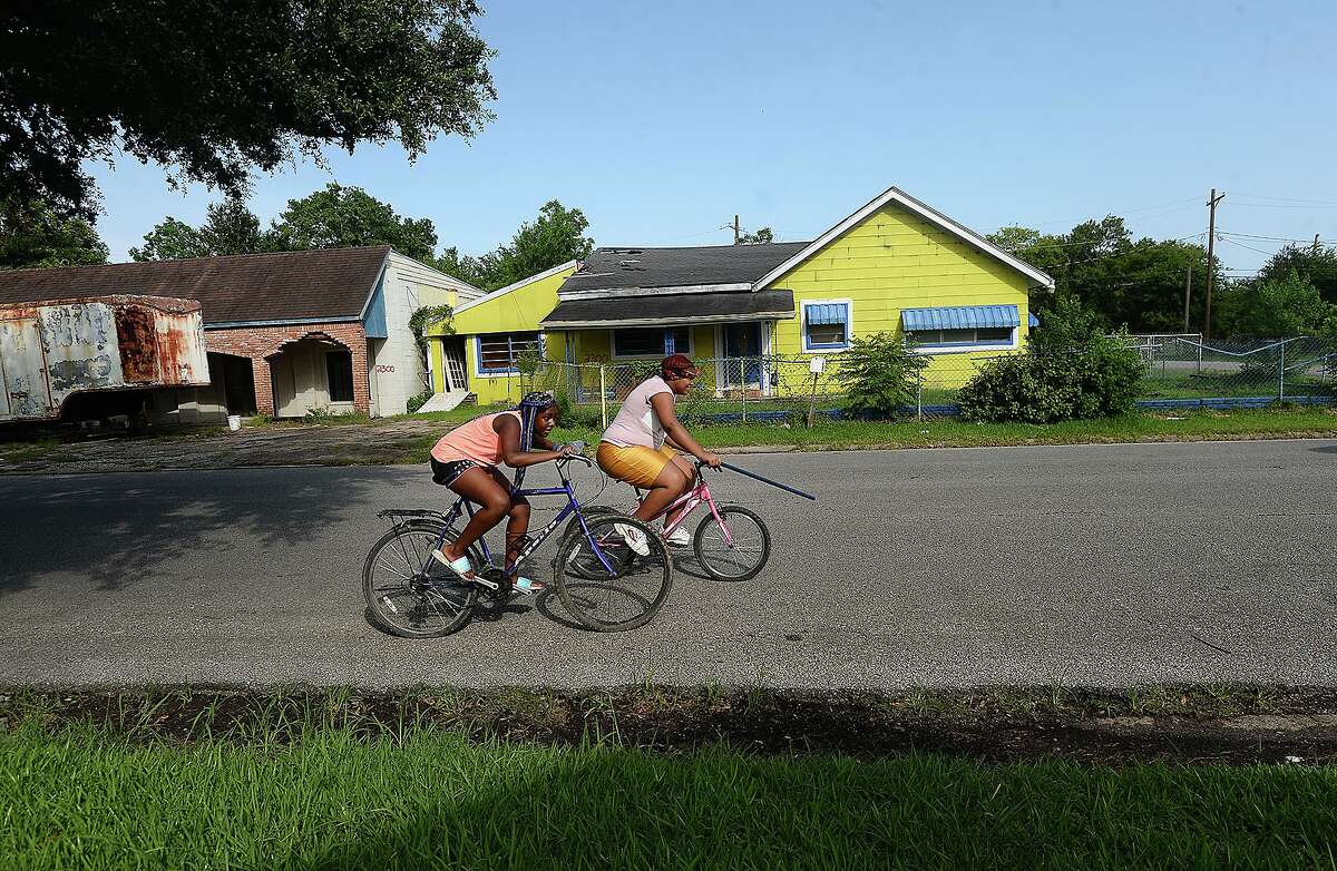 Abandoned properties marked for demolition fill a portion of 10th Street in Port Arthur, which is concerned that its population decline, that saw a further decrease in the wake of Tropical Storm Harvey, will dip below 50,000. The low population level could effect city funding. Photo taken Wednesday, July 3, 2019 Kim Brent/The Enterprise
