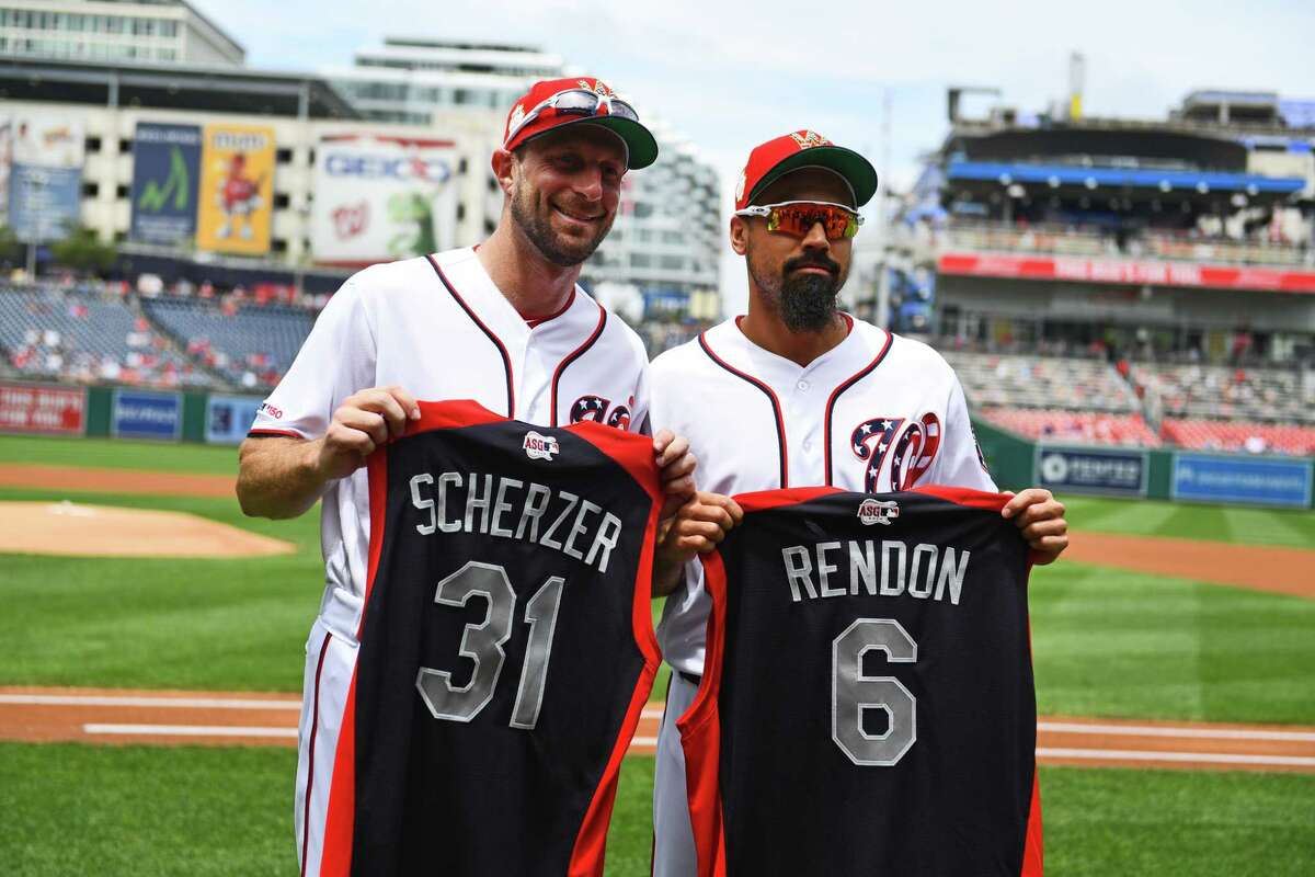 Max Scherzer and Anthony Rendon are National League All-Stars, but neither will play in Tuesday's game in Cleveland.