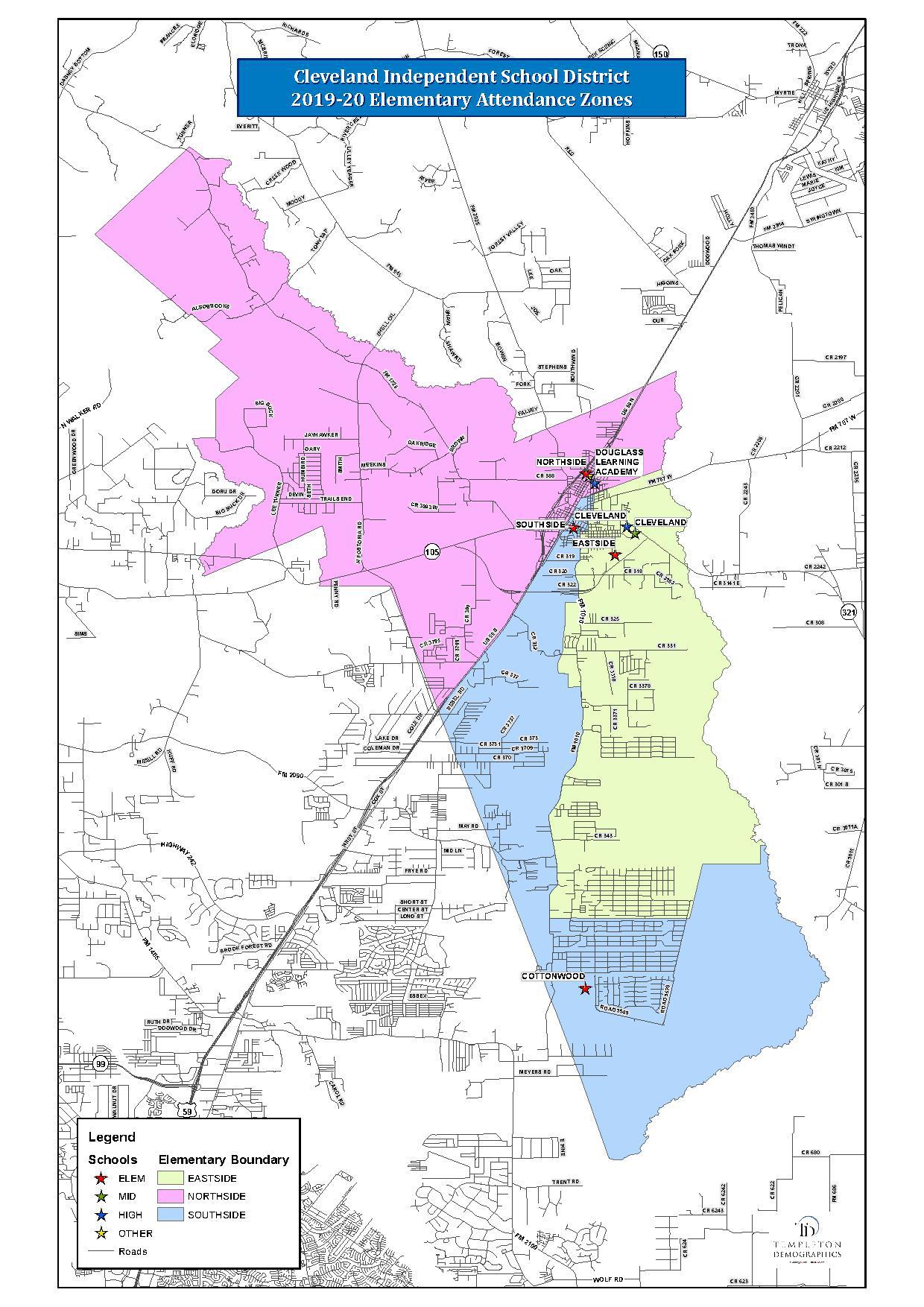 Cleveland ISD rezones Southside, Eastside Elementary schools for school