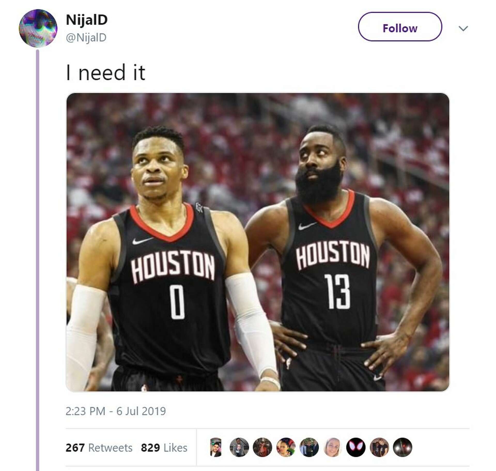 Rockets Memes Memes Celebrate Rockets' Trade For Russell Westbrook