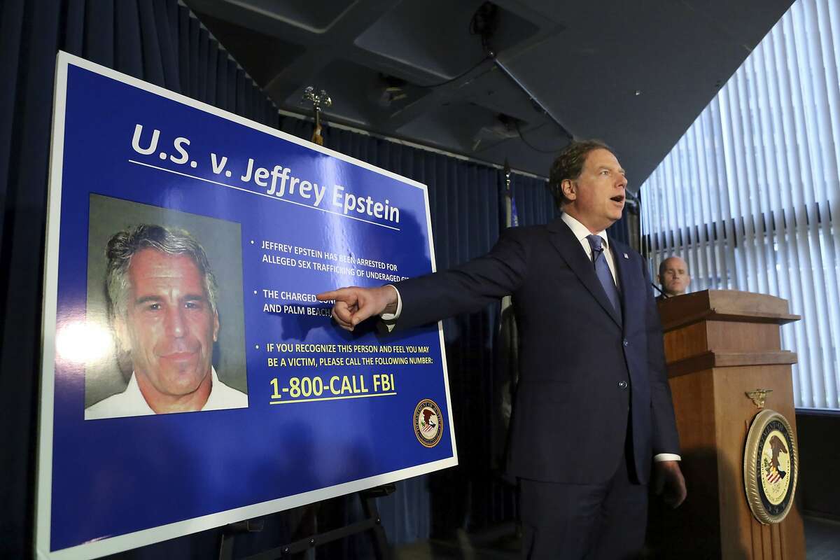 Manhattan U.S. Attorney Geoffrey Berman speaks about the arrest of Epstein and the charges against him on July 8.