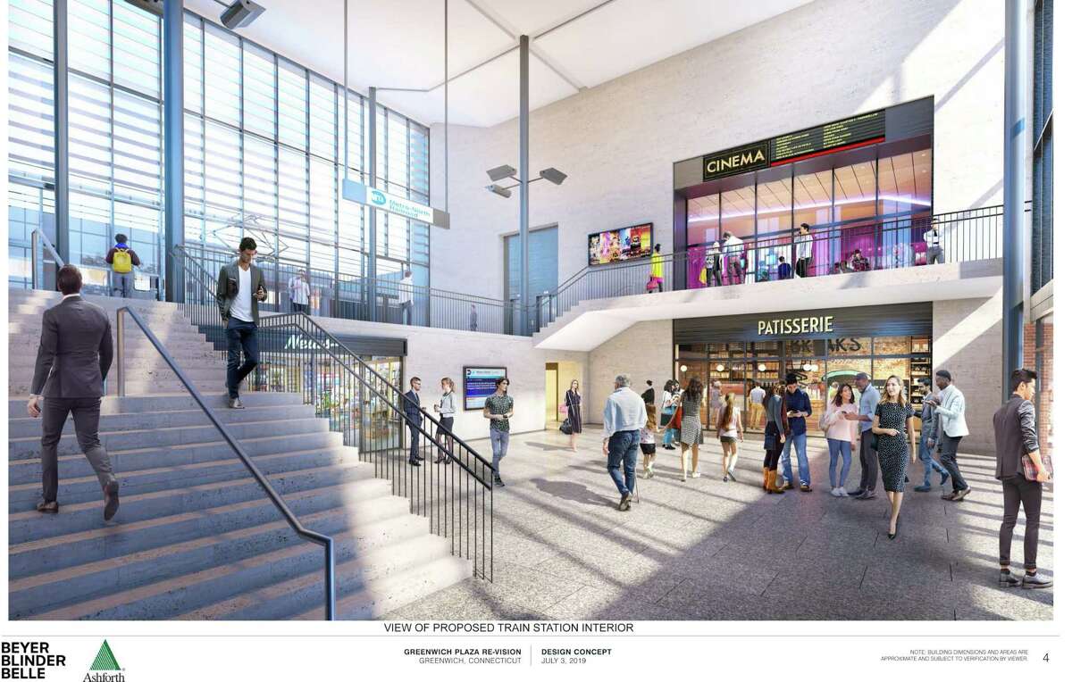 A view of the proposed train station interior for central Greenwich.