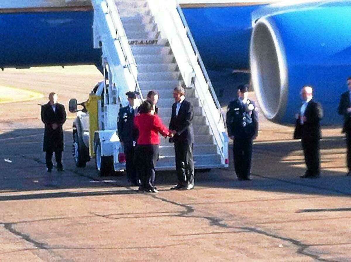 Then President Barack Obama and First Lady Michelle Obama visited New Haven during the lead up to the 2014 election. They landed in Air Force One at Tweed New Haven Regional Airport