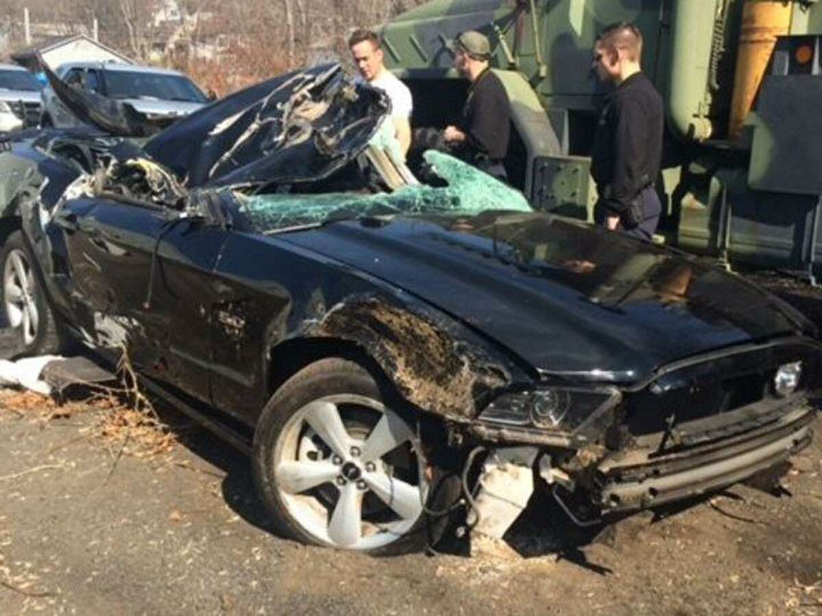 While Mark Smolen of Shelton was driving up Route 8 back in 2016, a tire came off a trailer being towed in the opposite direction, came across the median, and smashed through his windshield, striking Mark in the face, causing his car to swerve off the highway and end up on its roof in the woods.