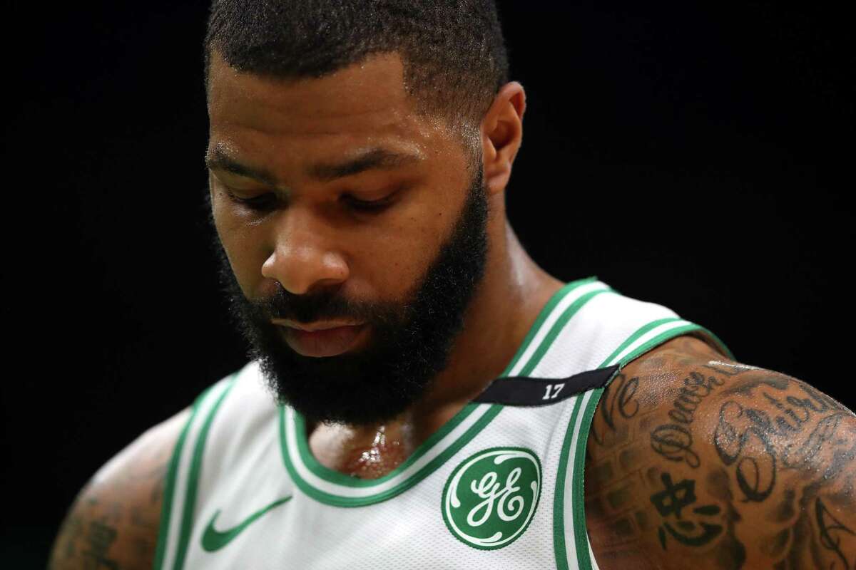 BOSTON, MASSACHUSETTS - MAY 06: Marcus Morris #13 of the Boston Celtics looks on during the second half of Game 4 of the Eastern Conference Semifinals against the Milwaukee Bucks during the 2019 NBA Playoffs at TD Garden on May 06, 2019 in Boston, Massachusetts. The Bucks defeat the Celtics 113-101. (Photo by Maddie Meyer/Getty Images)