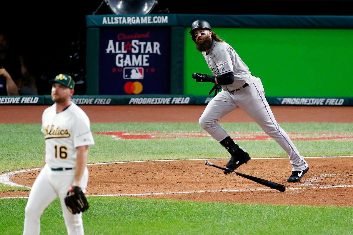 CLEVELAND, OHIO - JULY 09: Charlie Blackmon #19 of the Colorado Rockies and the National League runs the bases after hitting a solo home run during the sixth inning against the American League during the 2019 MLB All-Star Game, presented by Mastercard at Progressive Field on July 09, 2019 in Cleveland, Ohio. (Photo by Kirk Irwin/Getty Images)