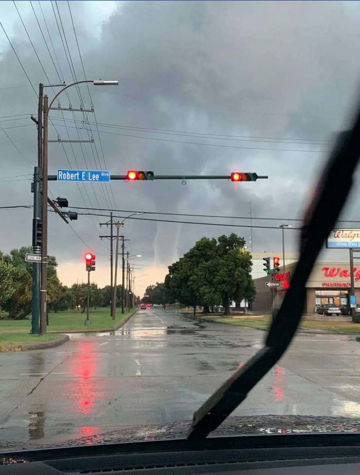Photos show eerie scene as torrential rains flood New Orleans