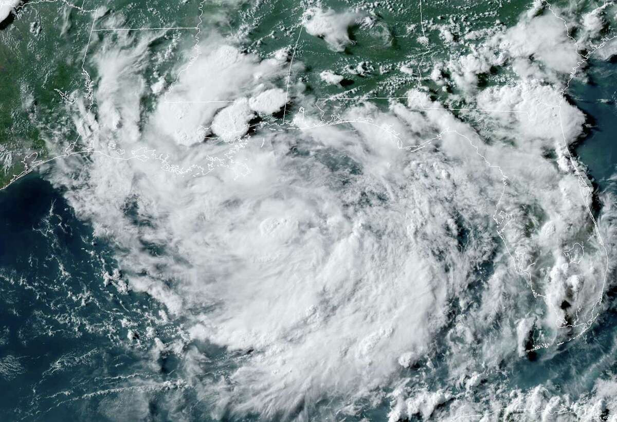 This satellite image obtained from NOAA/RAMMB, shows a tropical storm formed in the Gulf of Mexico, on July 10, 2019, at 22h20GMT. - The US city of New Orleans was under a storm-surge watch July 10 along with a stretch of Louisiana coast as a tropical storm formed in the Gulf of Mexico, threatening the region with potentially life-threatening rains. The storm-surge watches warn residents of possible flooding from rising waters and coastal inundations. "Conditions appear favorable for this system to strengthen to a hurricane as it approaches the central Gulf Coast by the weekend," the Miami-based National Hurricane Center said. (Photo by Jose ROMERO / NOAA/RAMMB / AFP) / XGTY / --- EDITORS NOTE --- RESTRICTED TO EDITORIAL USE - MANDATORY CREDIT "AFP PHOTO / NOAA/RAMMB" - NO MARKETING NO ADVERTISING CAMPAIGNS - DISTRIBUTED AS A SERVICE TO CLIENTSJOSE ROMERO/AFP/Getty Images