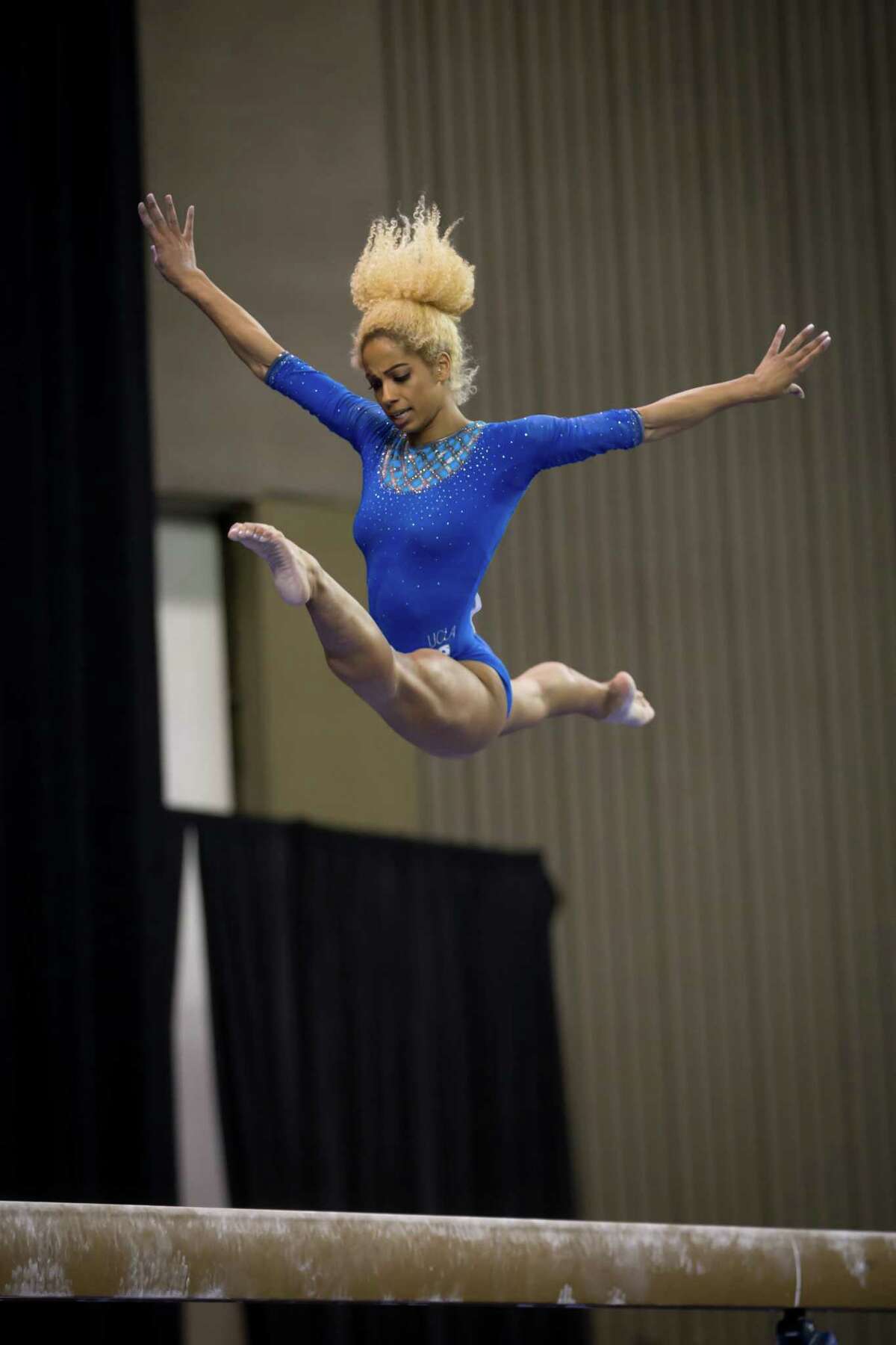 Former UCLA gymnast Danusia Francis, who will compete in the Aurora Games on Wednesday, Aug. 21, at Times Union Center.