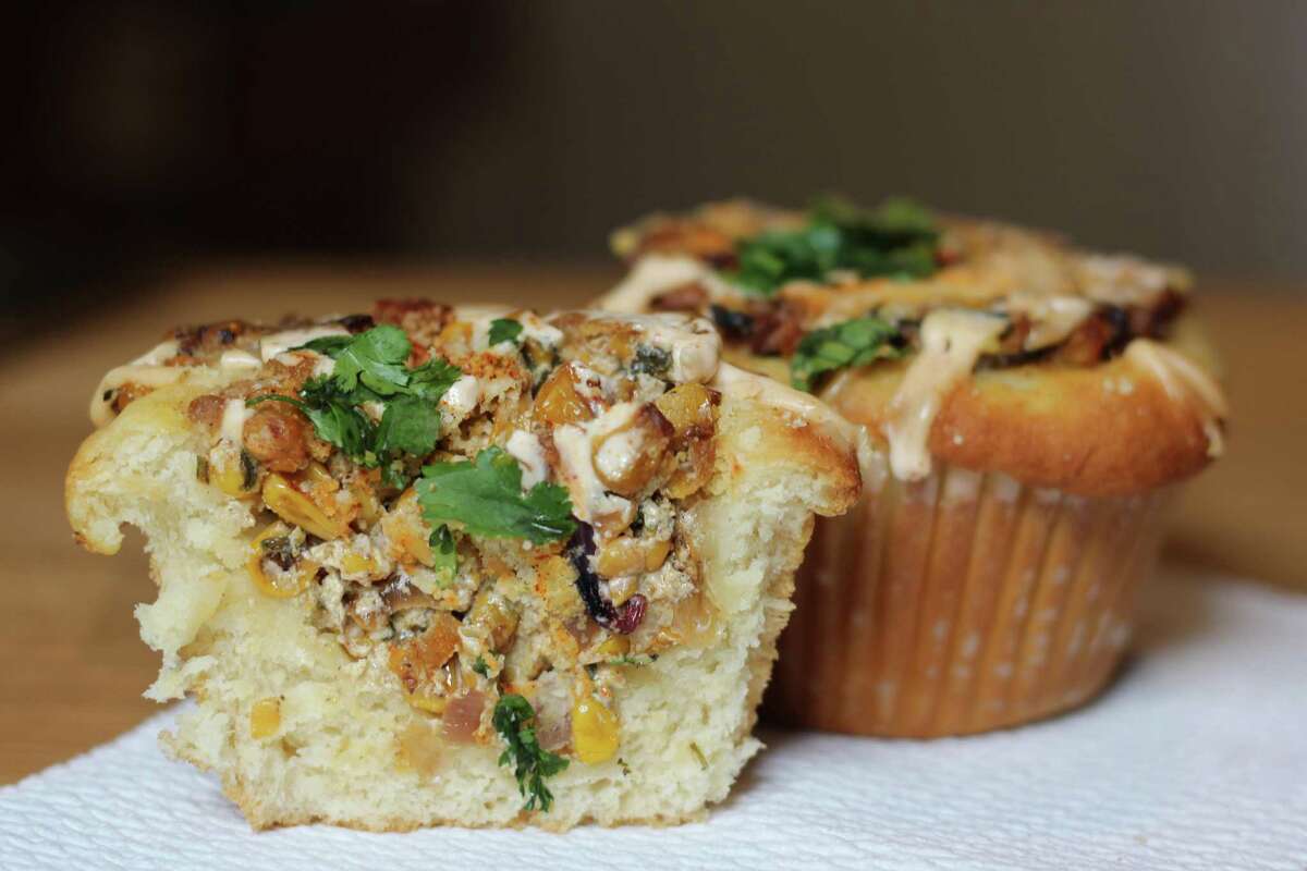 The elote kolache muffin from Sinfull Bakery.