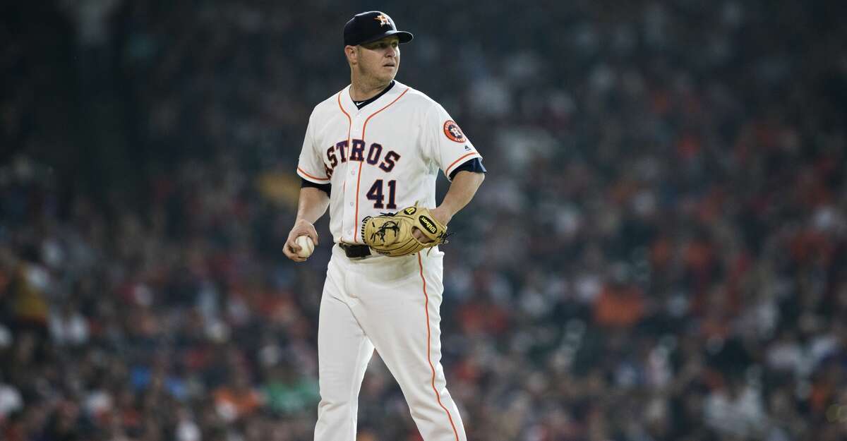 PHOTOS: Astros game-by-game Houston Astros relief pitcher Brad Peacock (41) prepares to pitch against the Boston Red Sox during the first inning at Minute Maid Park on Saturday, May 25, 2019, in Houston. Browse through the photos to see how the Astros have fared in each game this season.