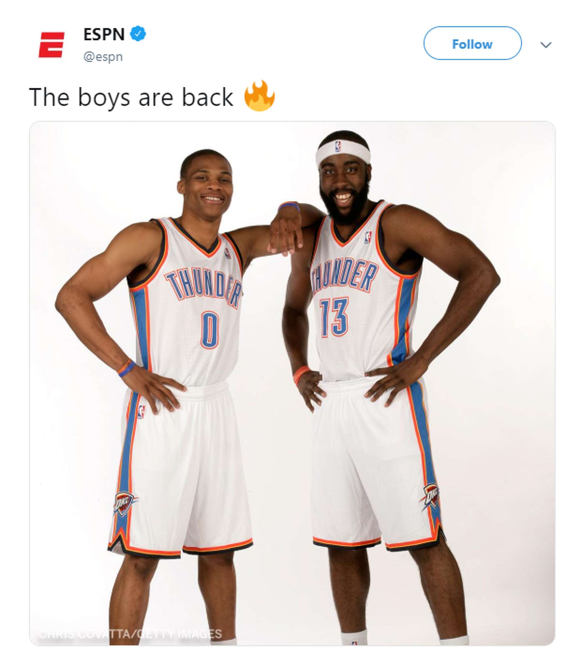 Memes celebrate Rockets' trade for Russell Westbrook, image size:1920x2149