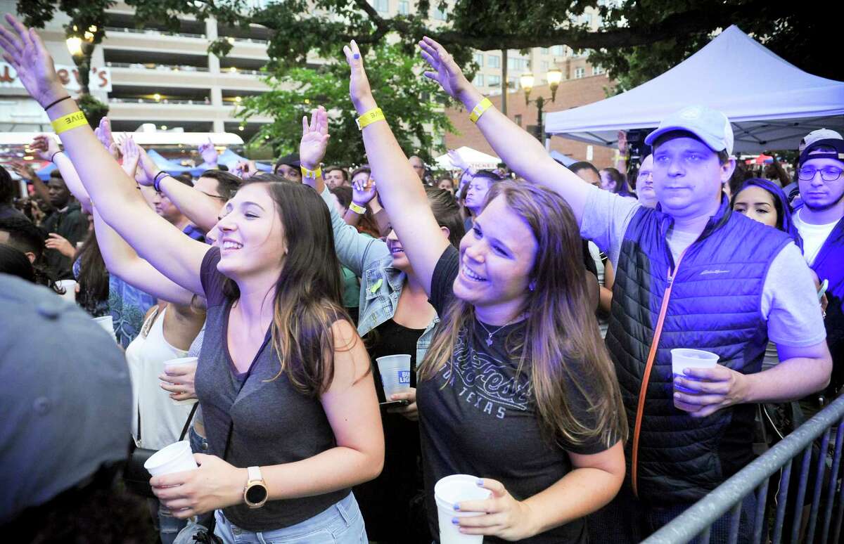 Music fans packed into Stamford's Columbus Park for the annual Alive@Five summer concert series in Stamford, Conn. on July 11, 2019.series.