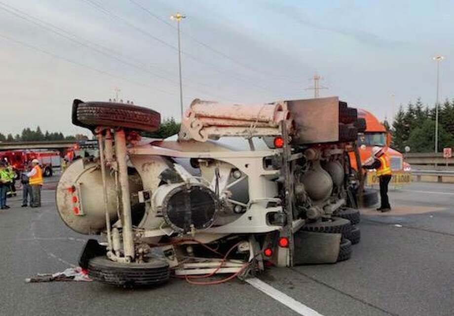 'Speed is a factor' in Friday concrete truck rollover in Lynnwood