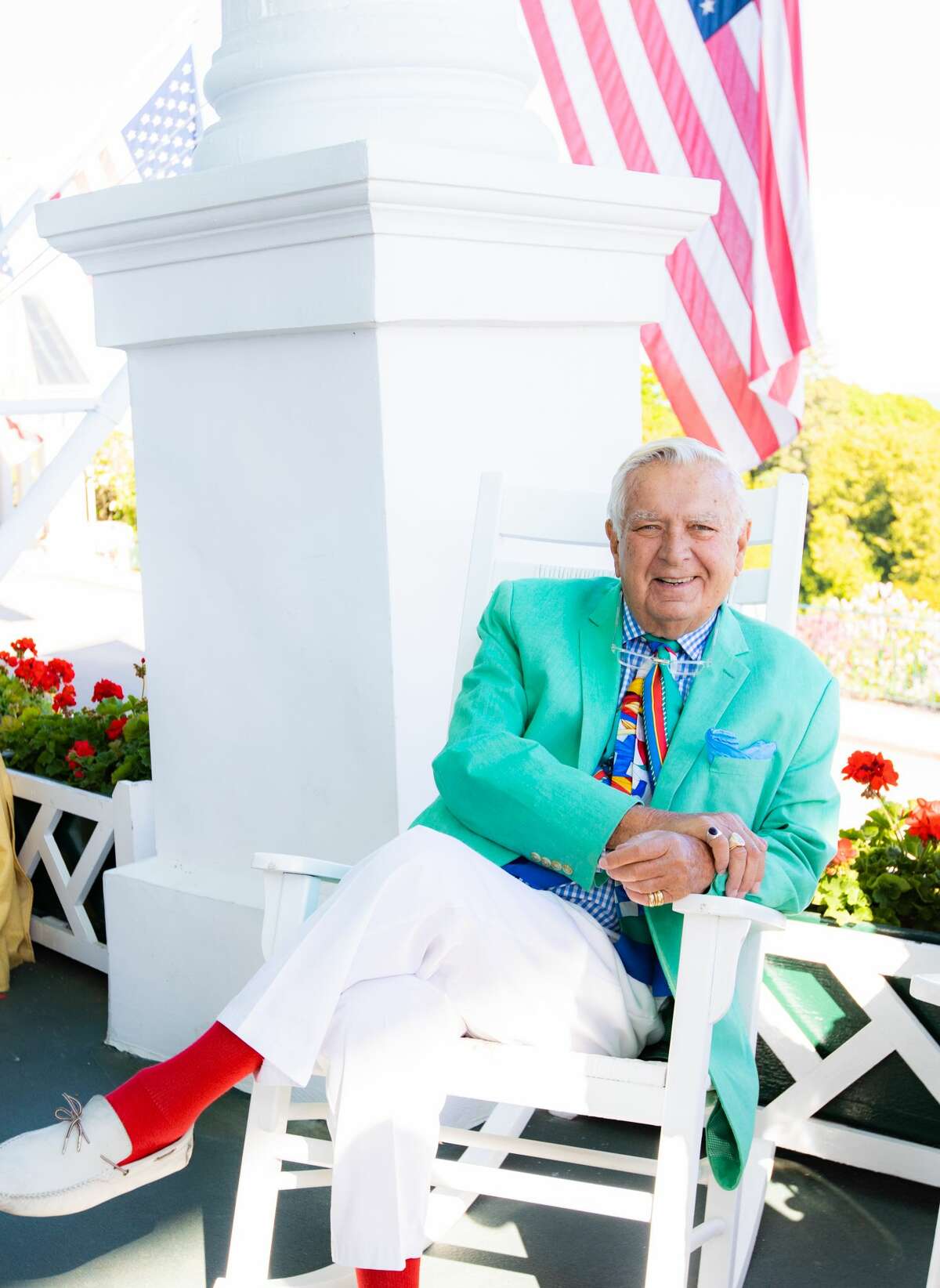 Interior designer Carleton Varney hosted decorating classes one weekend each summer at The Grand Hotel on Mackinac Island, Mich.