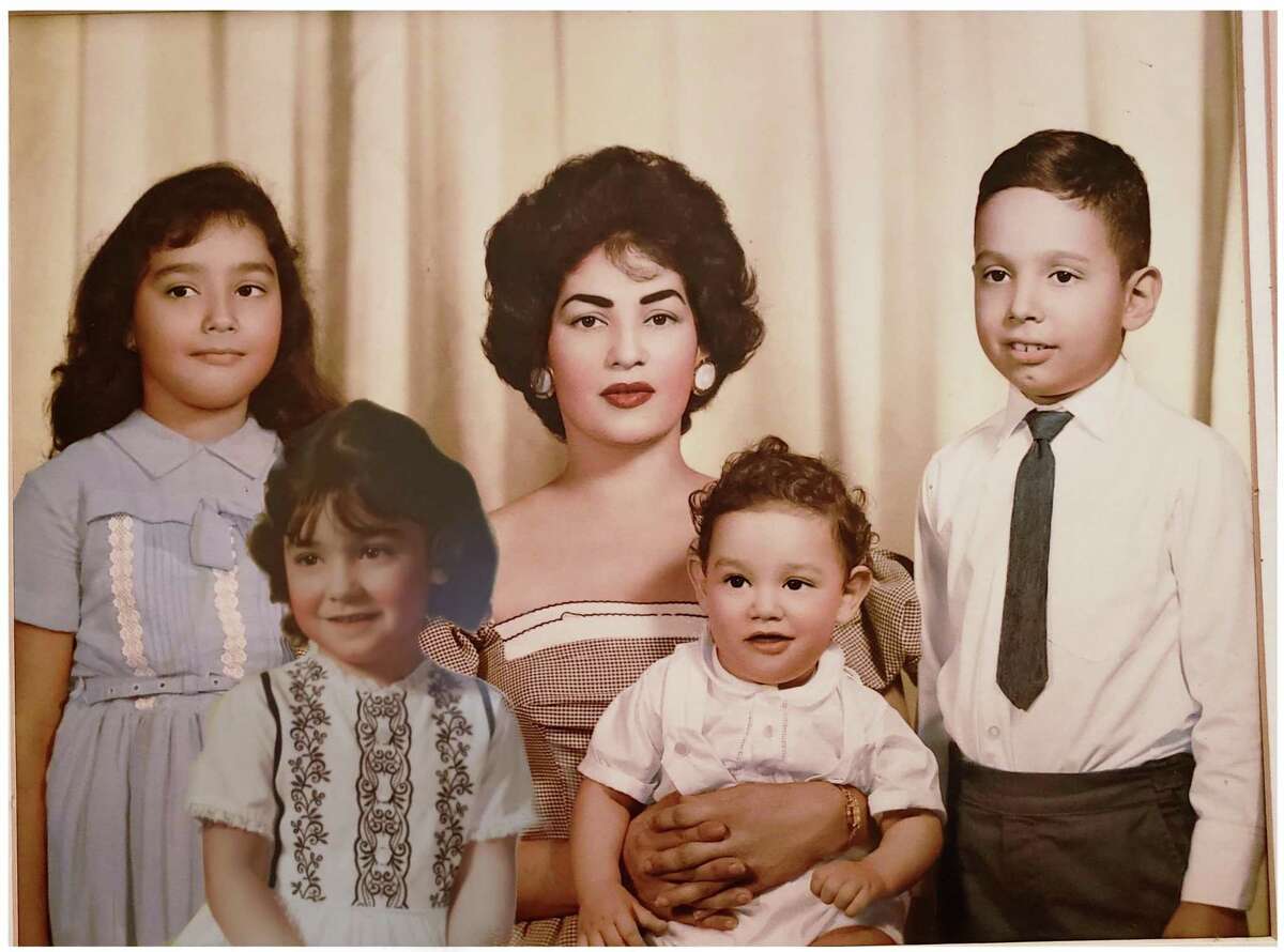 In this undated, colorized photo, the  children of Oscar Rodriguez Sr. and his wife, Zulema, are seen with their mother. From left: daughters Azalea and Leticia; mother, Zulema; sons Cesar and Oscar Jr. All four children worked at their parents' restaurant, the popular Paul Marie Drive Inn on the West Side. Oscar Jr. recalls asking to work at age 11 and his dad sending him to peel potatoes.