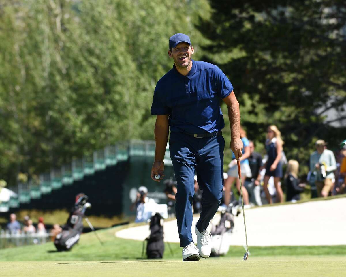 Former Dallas Cowboys quarterback Tony Romo shot a final-round two-over par 74 to complete a wire-to-wire victory and defend his title in the American Century Championship celebrity golf tournament Sunday, July 14, 2019 in Stateline, Nevada.