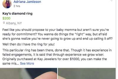 Local Woman Sells Engagement Ring In Funny Facebook Marketplace Post