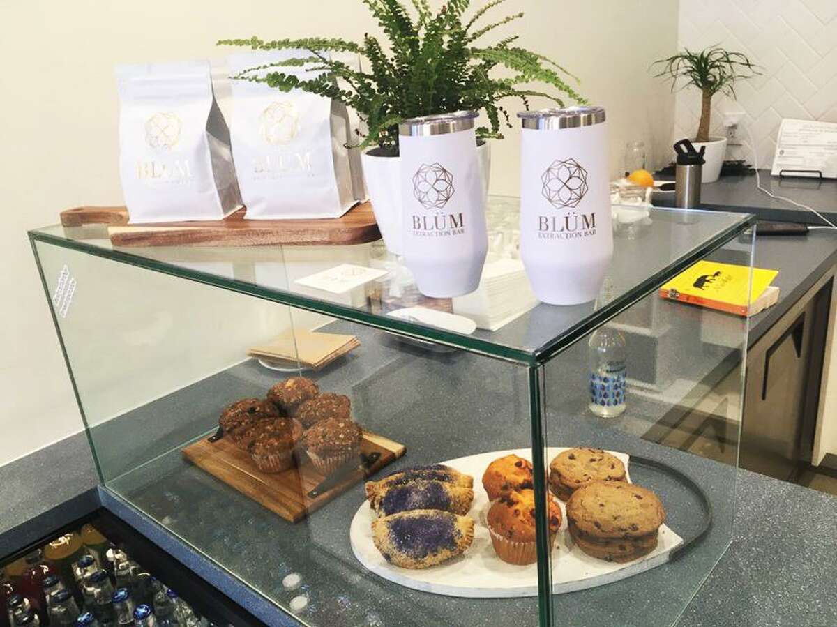 An assortment of muffins, cookies and pastries at Blüm Coffee and Tea