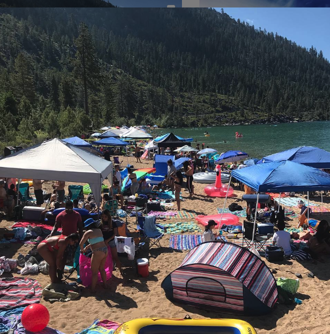 'A beach for 25 is now for 4': With Lake Tahoe full of ...