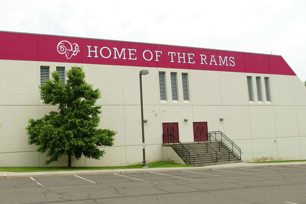 The New Canaan school district previously painted the south side of its high school in large letters saying the Home of the Rams just in time for the district’s previous graduation. A four-mile parade route for the school’s graduates will be flanked with banners showing pictures of the school’s Class of 2020 graduates for their graduation on Monday, June 15.
