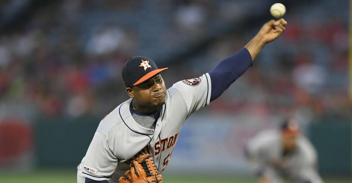 Framber Valdez fumbles in Astros' loss to Angels