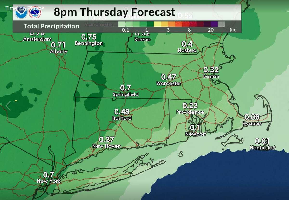 Barry's remnants are expected beginning late Wednesday lingering into Thursday. A broad-brush rainfall forecast through 8p Thursday in collaboration with NOAA NWS Weather Prediction Center. Don't be surprised if there are heavier amounts. Tropical downpours expected, can't rule out localized flood issues.