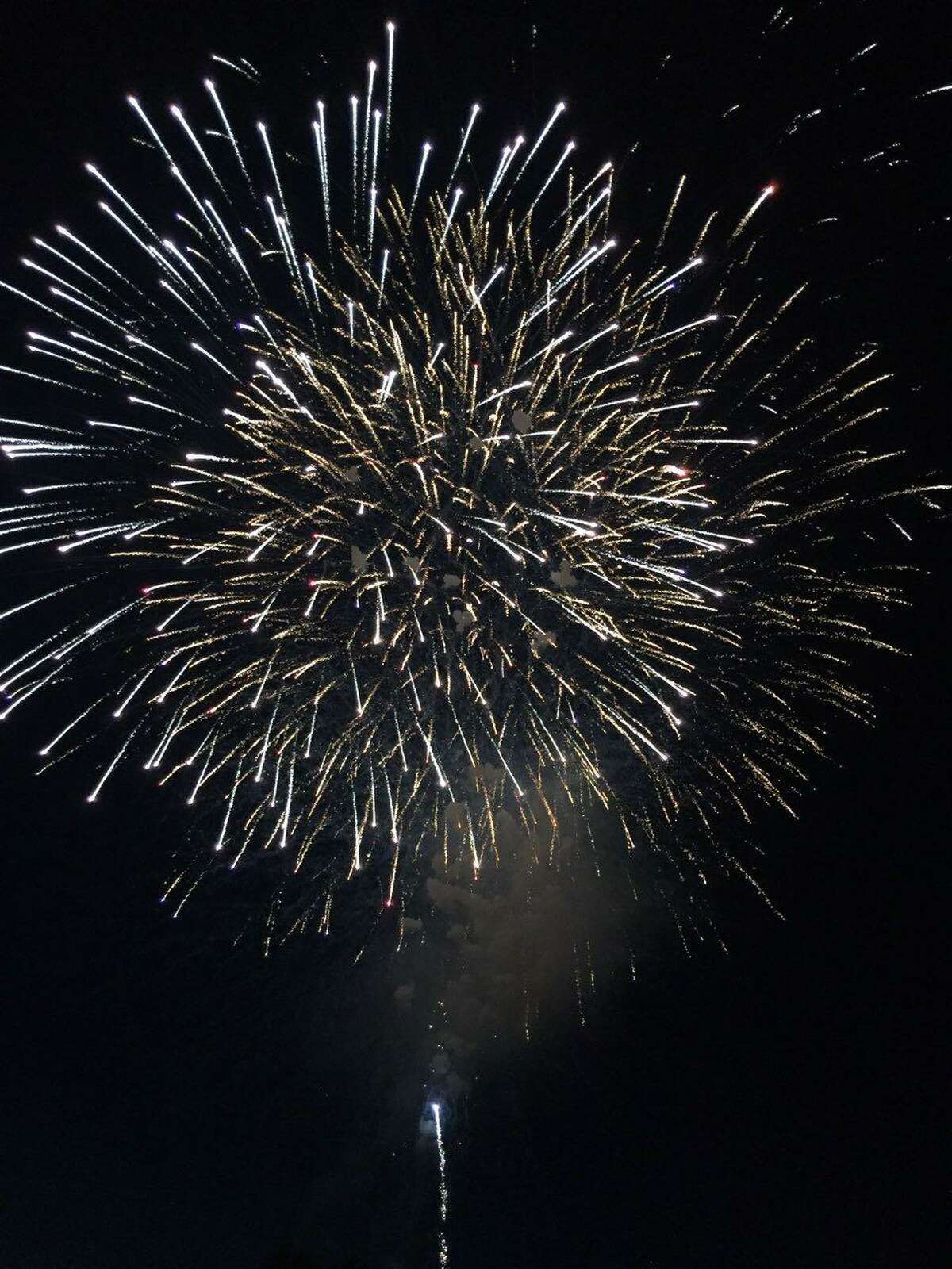 Fireworks at Ridgefield High School on Thursday, July 4.