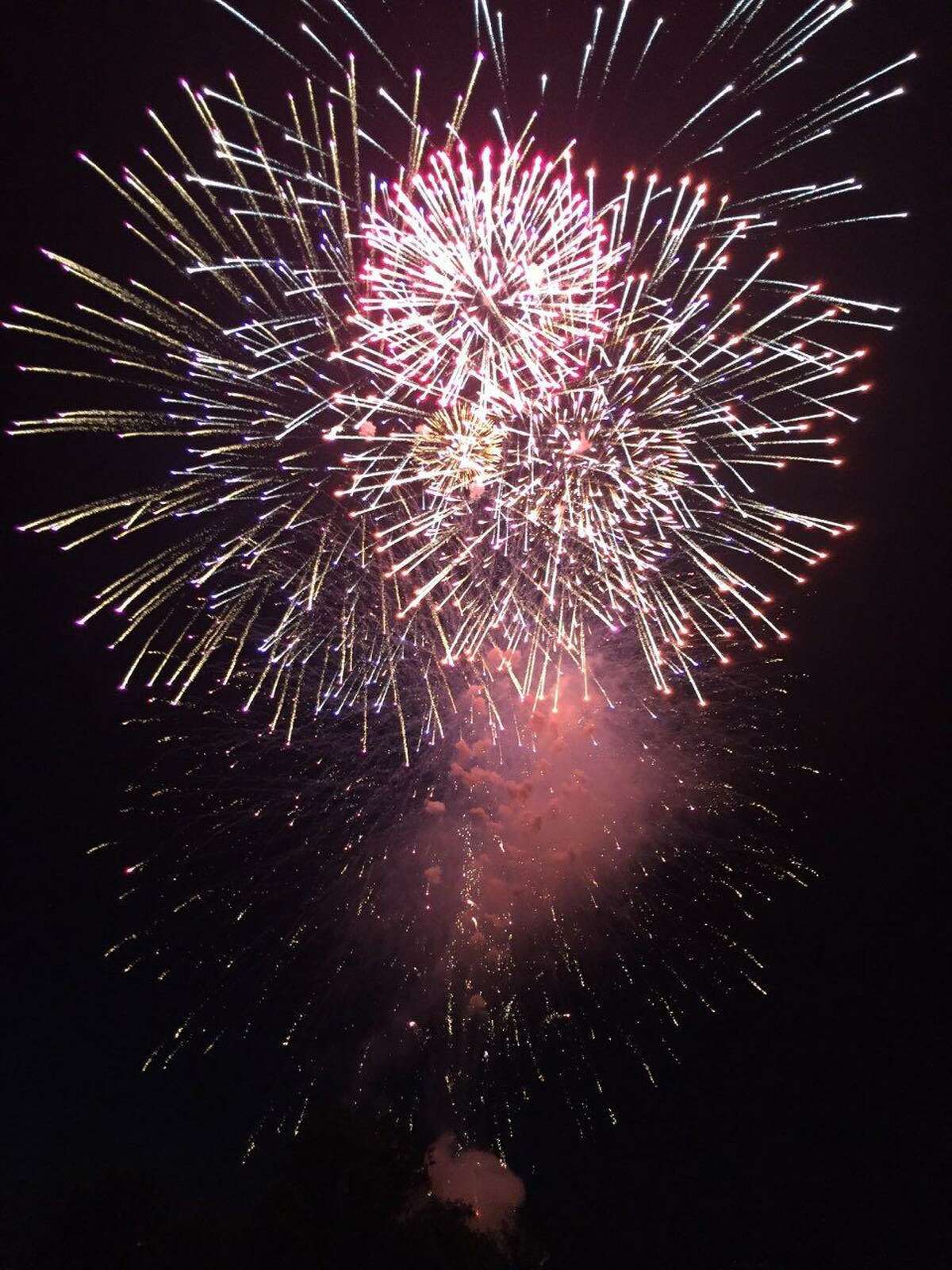 Fireworks at Ridgefield High School on Thursday, July 4.