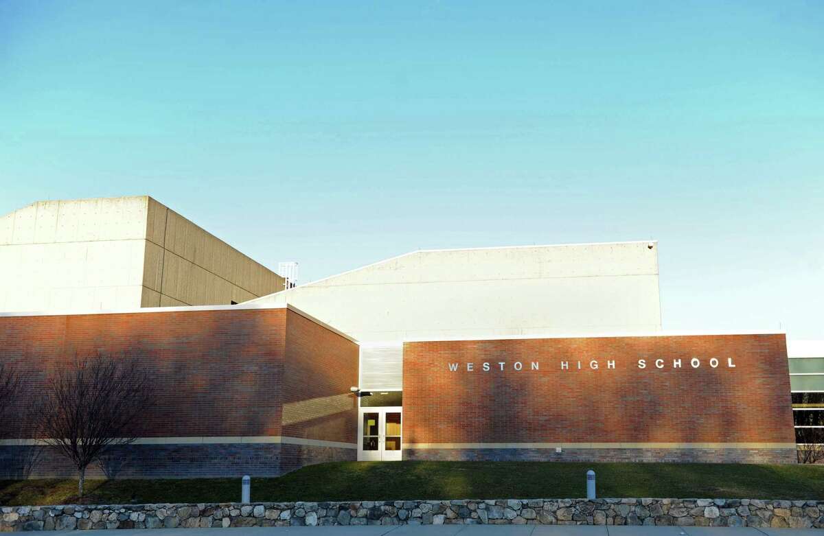 The exterior of Weston High School in 2012.