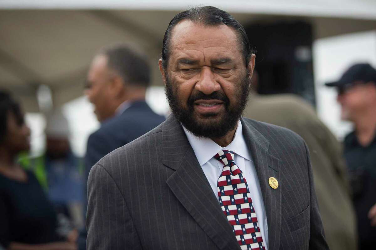 U.S. Rep. Al Green, D-Houston, following a presser celebrating progress on the Sugar Land 95 Memorial Project, in Sugar Land, Monday, June 17, 2019. Gov. Abbott signed a bill that would allow Fort Bend County to operate and maintain the cemetery where 95 African American remains were found last year.