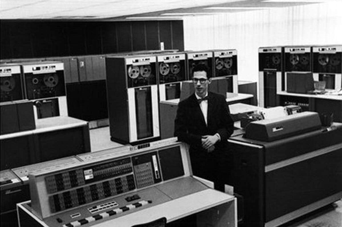 Fernando Corbató, a scientist who fostered the digital revolution by developing shared computer operating systems and also put his stamp on daily life by introducing the computer password, died July 12 at a nursing home in Newburyport, Massachusetts. He was 93. He is shown in the MIT computer lab in 1965.