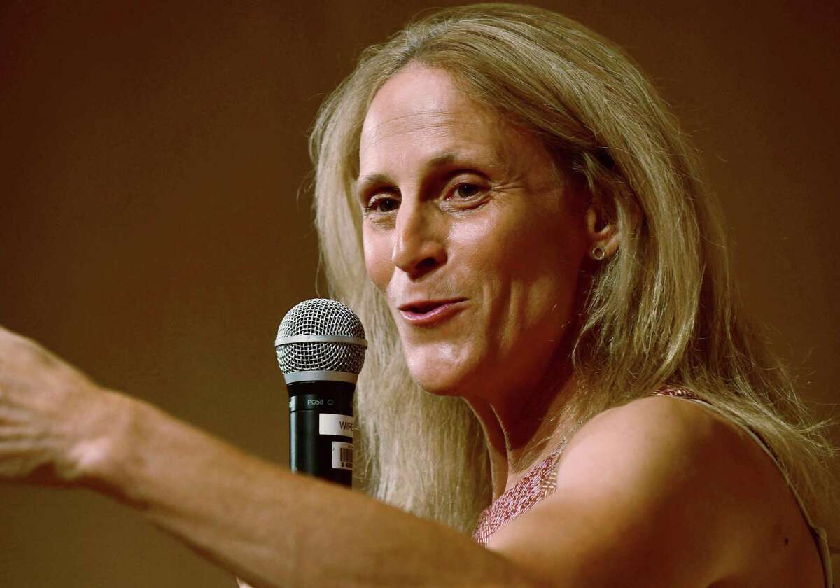 Kristine Lilly speaks at Wilton Library in promotion of her book, PowerHouse.