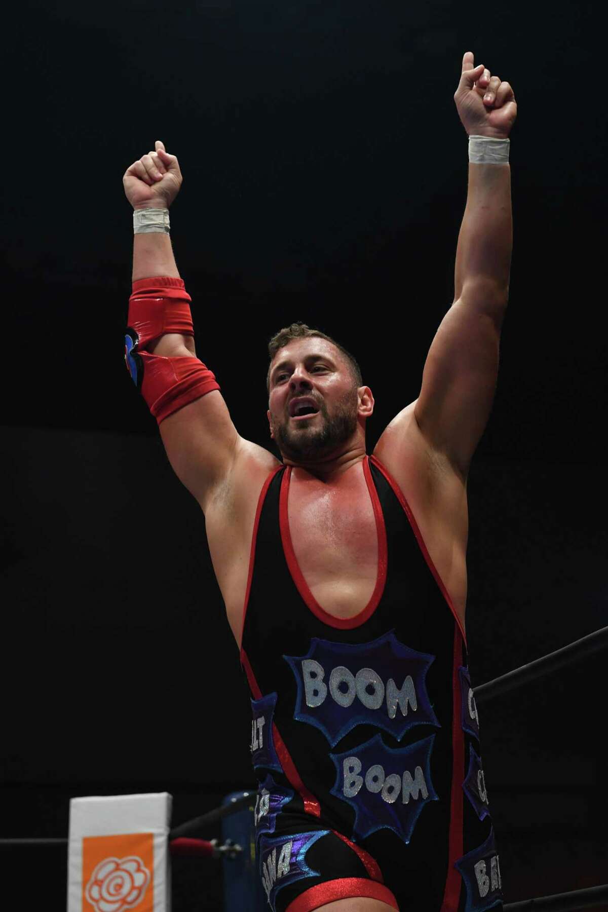 Colt Cabana enters the ring during the New Japan Cup of NJPW at Aore Nagaoka on March 24 in Nagaoka, Japan.