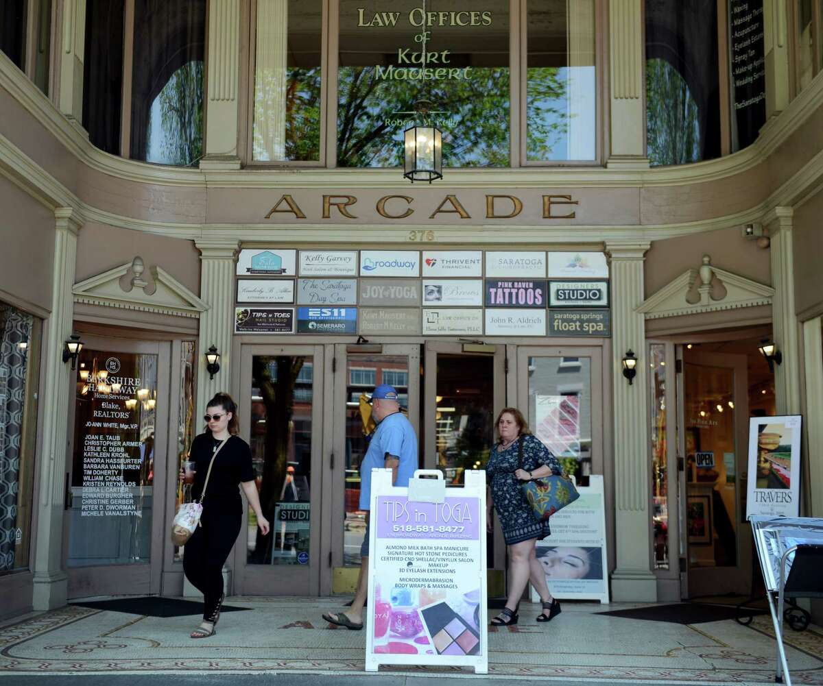 The historic Arcade building on Wednesday, June 12, 2019, on Broadway in Saratoga Springs, N.Y. (Catherine Rafferty/Times Union)