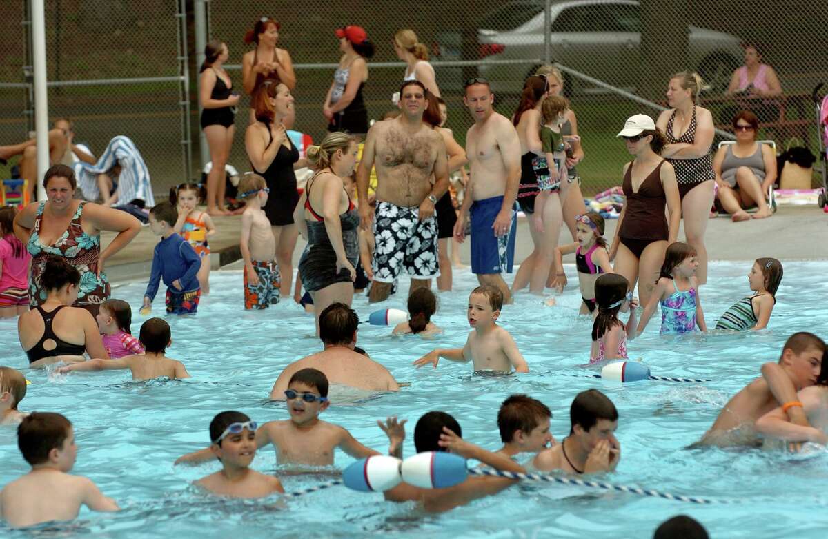 Cooling off at the pool at Robert G. Beach Memorial Park in Trumbull, Conn. on Thursday June 9, 2011.