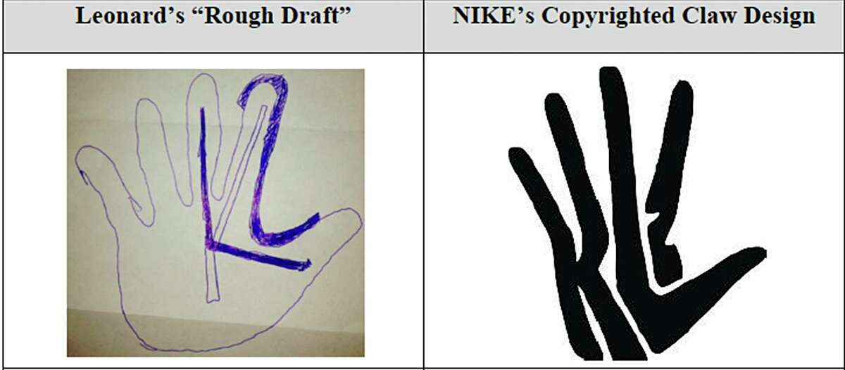 Nike has filed a countersuit against former Spur Kawhi Leonard in a dispute over a logo that he says he created. In its response to Leonard’s suit, Nike included Leonard’s “rough draft” of the logo and the final version that the company says its team of designers created.