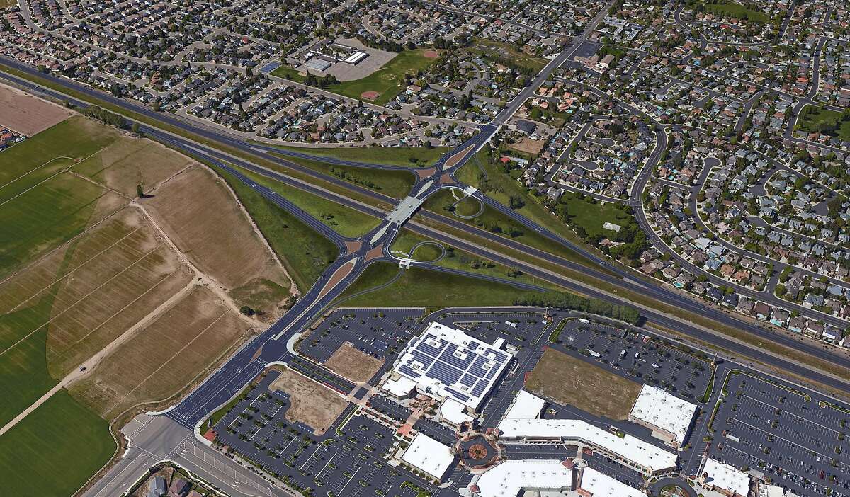 A diverging diamond interchange being built by the fall of 2020 by Highway 120 in Manteca could become an option to relieve traffic congestion around freeways across California, including Ashby Avenue in Berkeley.