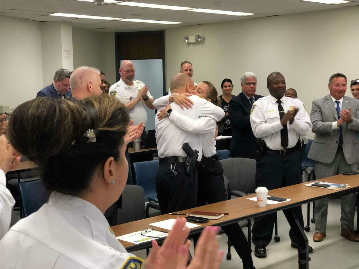 Assistant Chief Racheal Cain was celebrated Thursday as she prepares to retire from the New Haven Police Department and join the state’s attorney’s office.