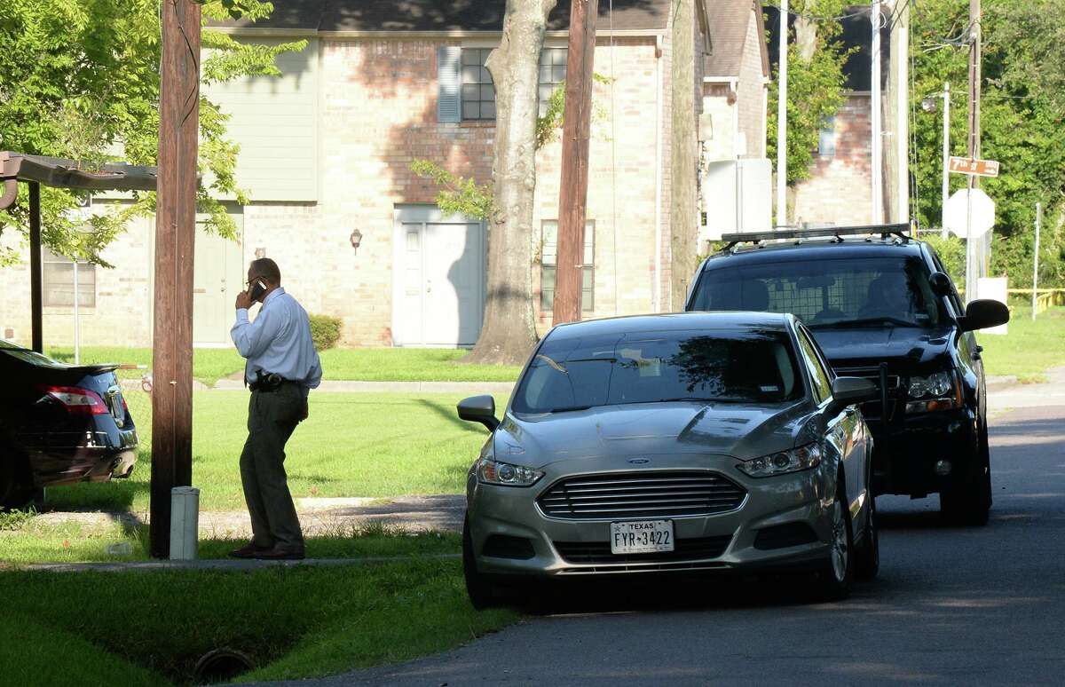 Beaumont Police investigate Thursday's homicide at a home on Evalon Avenue early Friday morning. A body was found by the home's tenant around 8 p.m. when a broken window was discovered. A small fire was also reported. Photo taken Friday, 7/19/19