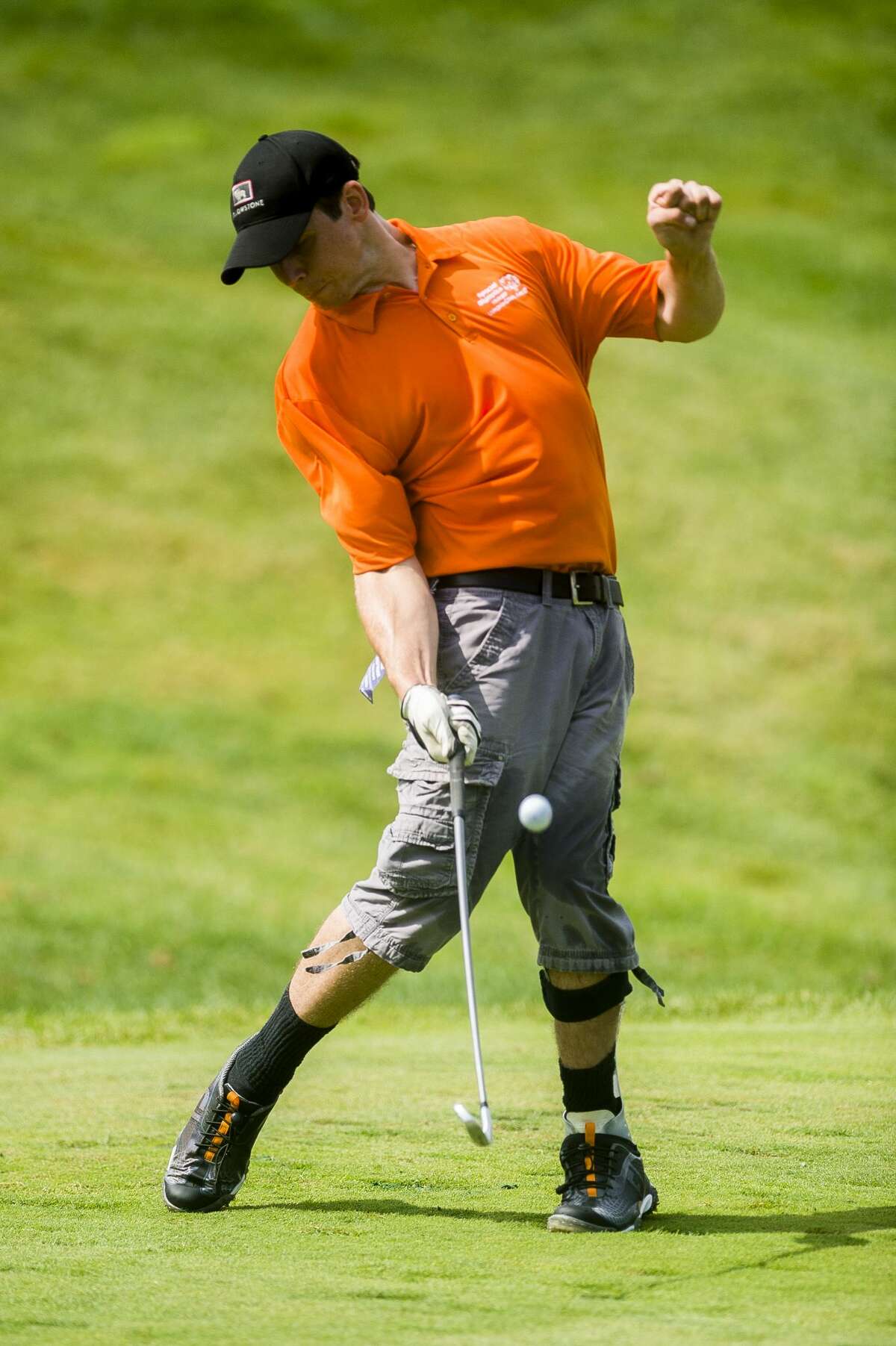 Justin Doran competes in the Special Olympics 3-Hole Challenge on Friday, July 19, 2019 at Midland Country Club. (Katy Kildee/kkildee@mdn.net)