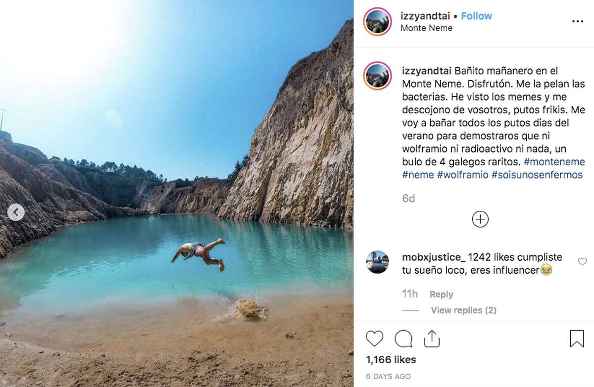 Instagrammers hospitalized after diving into toxic Spanish 'lake