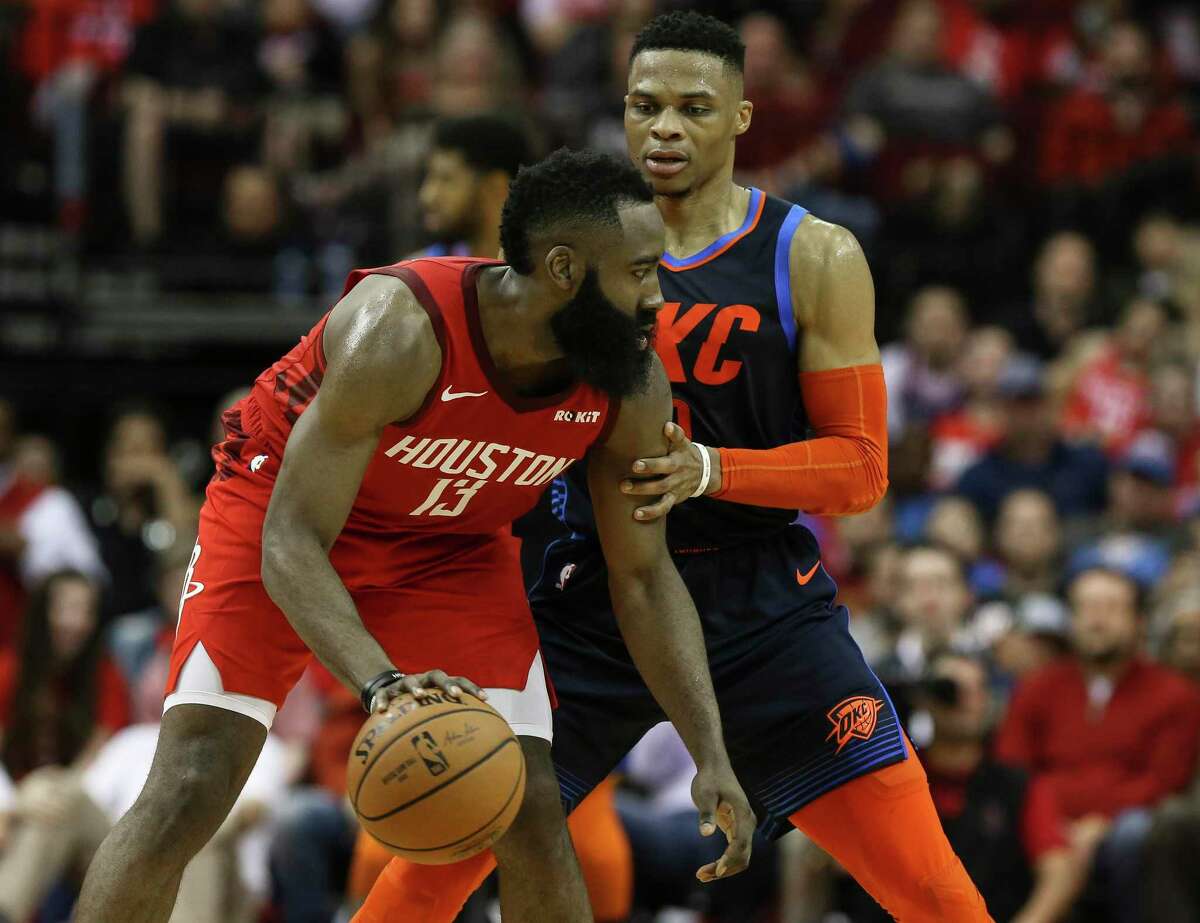 Jerry West says James Harden is one of the top three half-court players of all-time, and that when Russell Westbrook joins him on the Rockets the two formr MVPs will work togther easily.