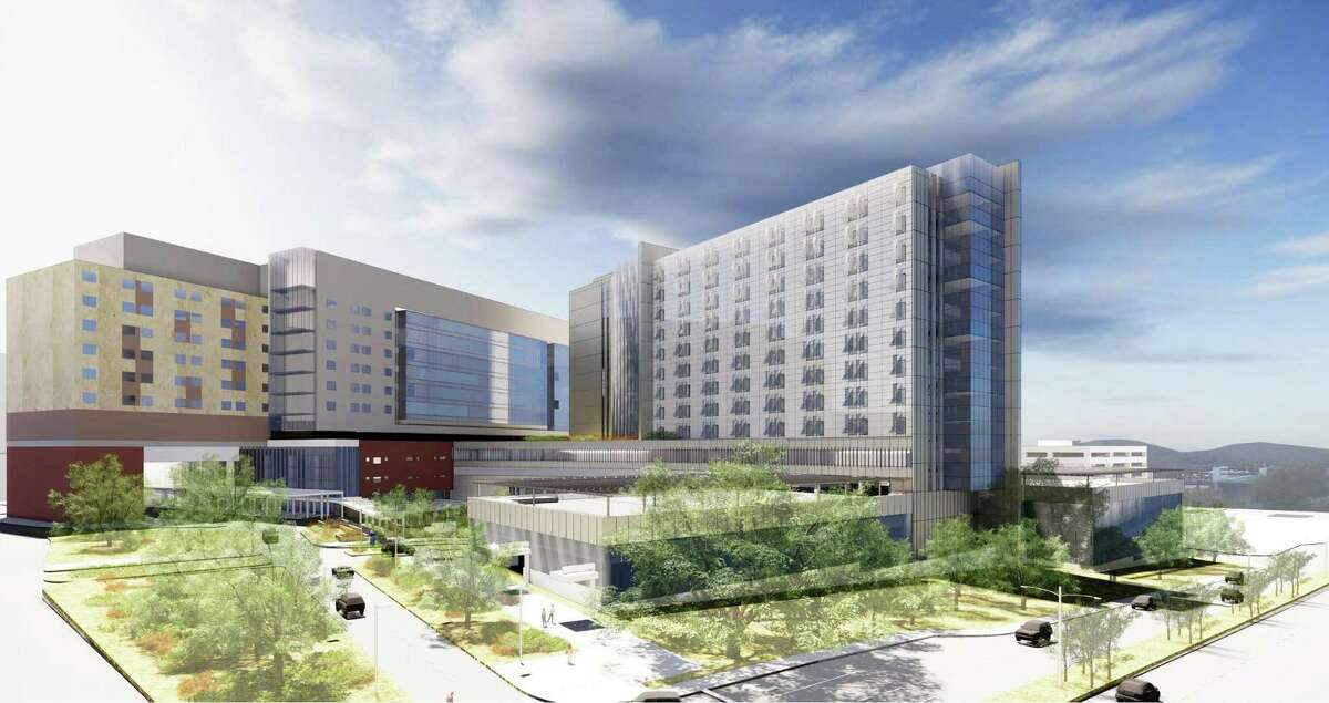 University Health System’s new women and children’s tower shown in this architectural rendering is expected to be completed in late 2022.
